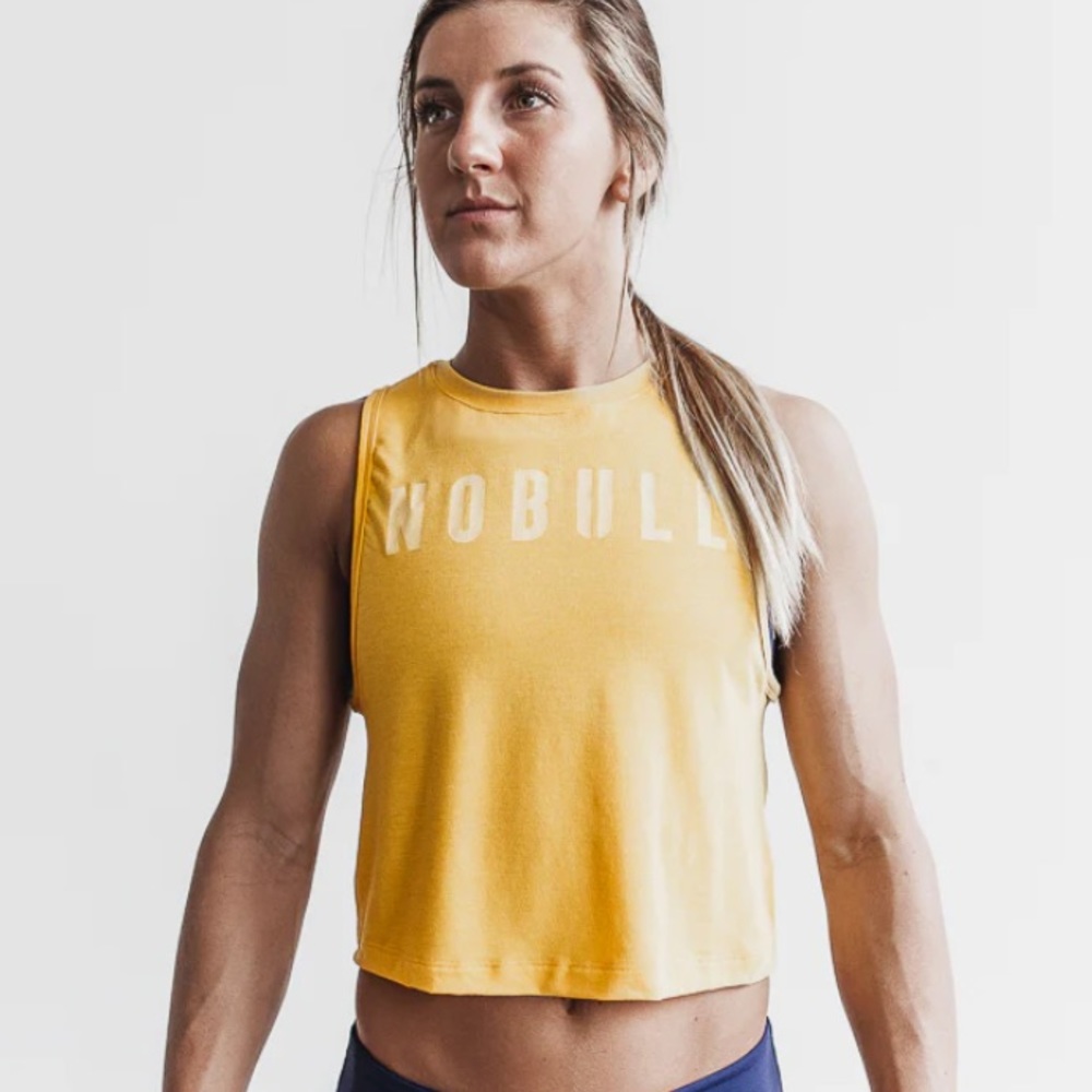 NoBull Vintage Yellow Women’s Muscle Tank (never worn)